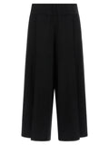 Black Cotton Casual Pants