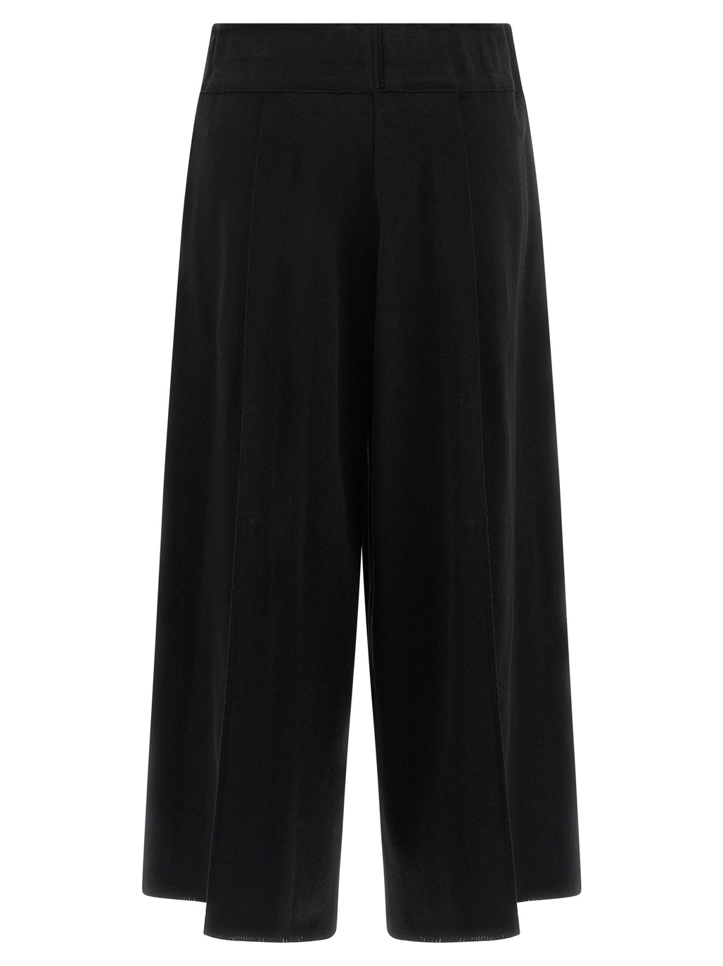 Black Cotton Casual Pants