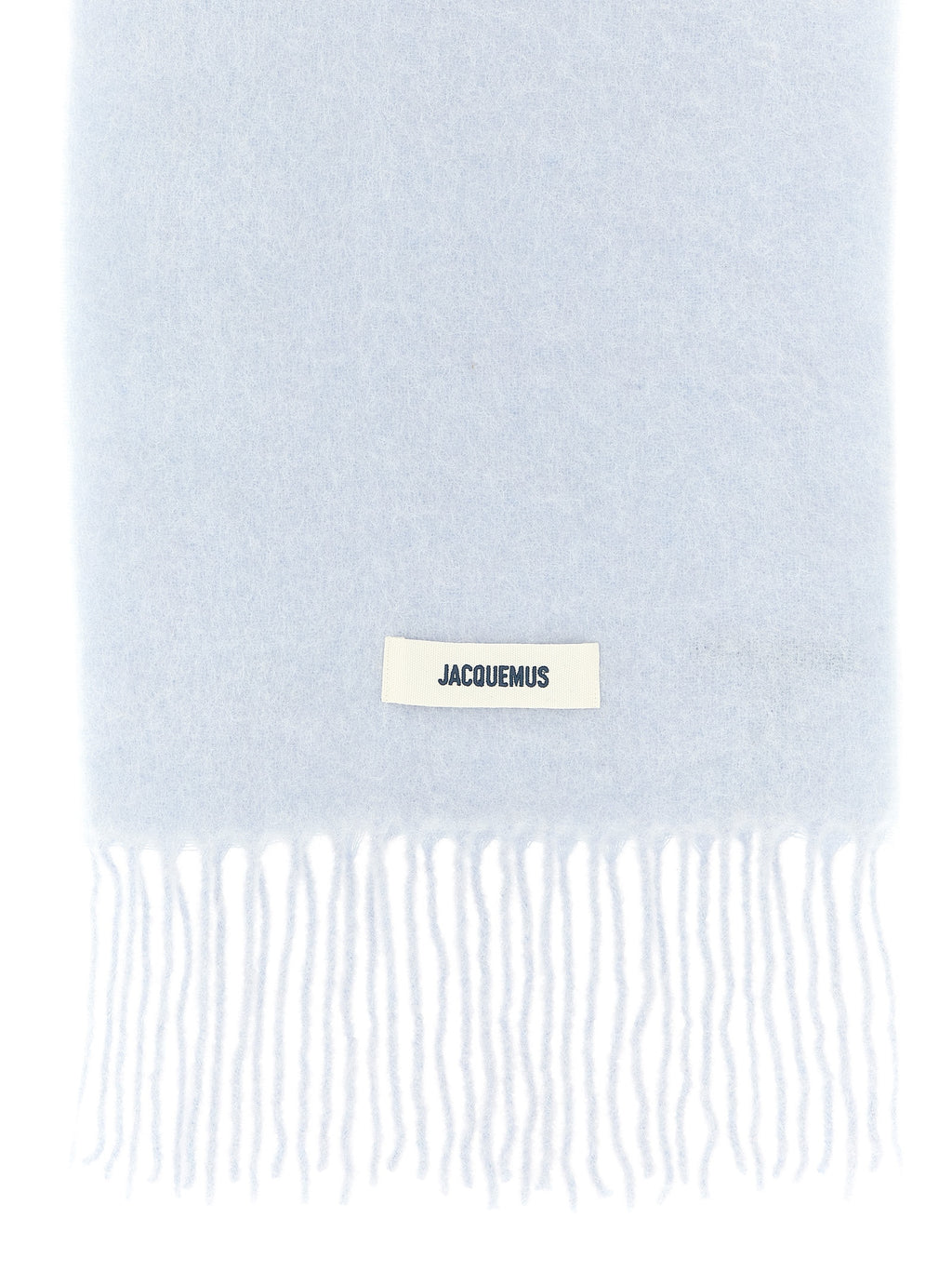 Blue Alpaca Leather Scarf