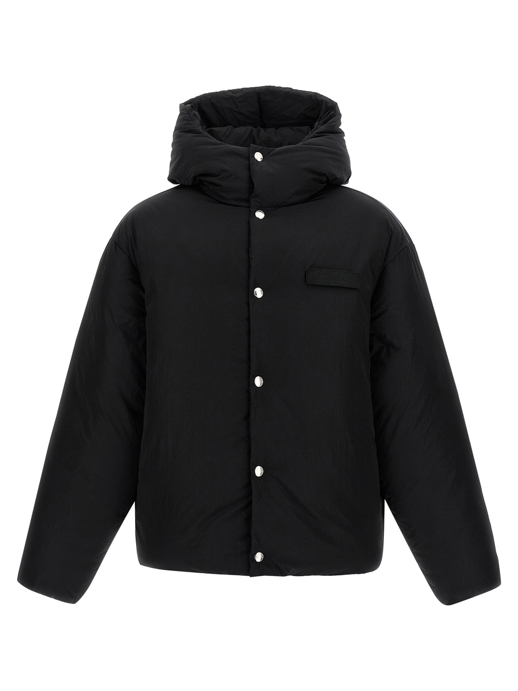 Black Polyamide Full-Length Jacket