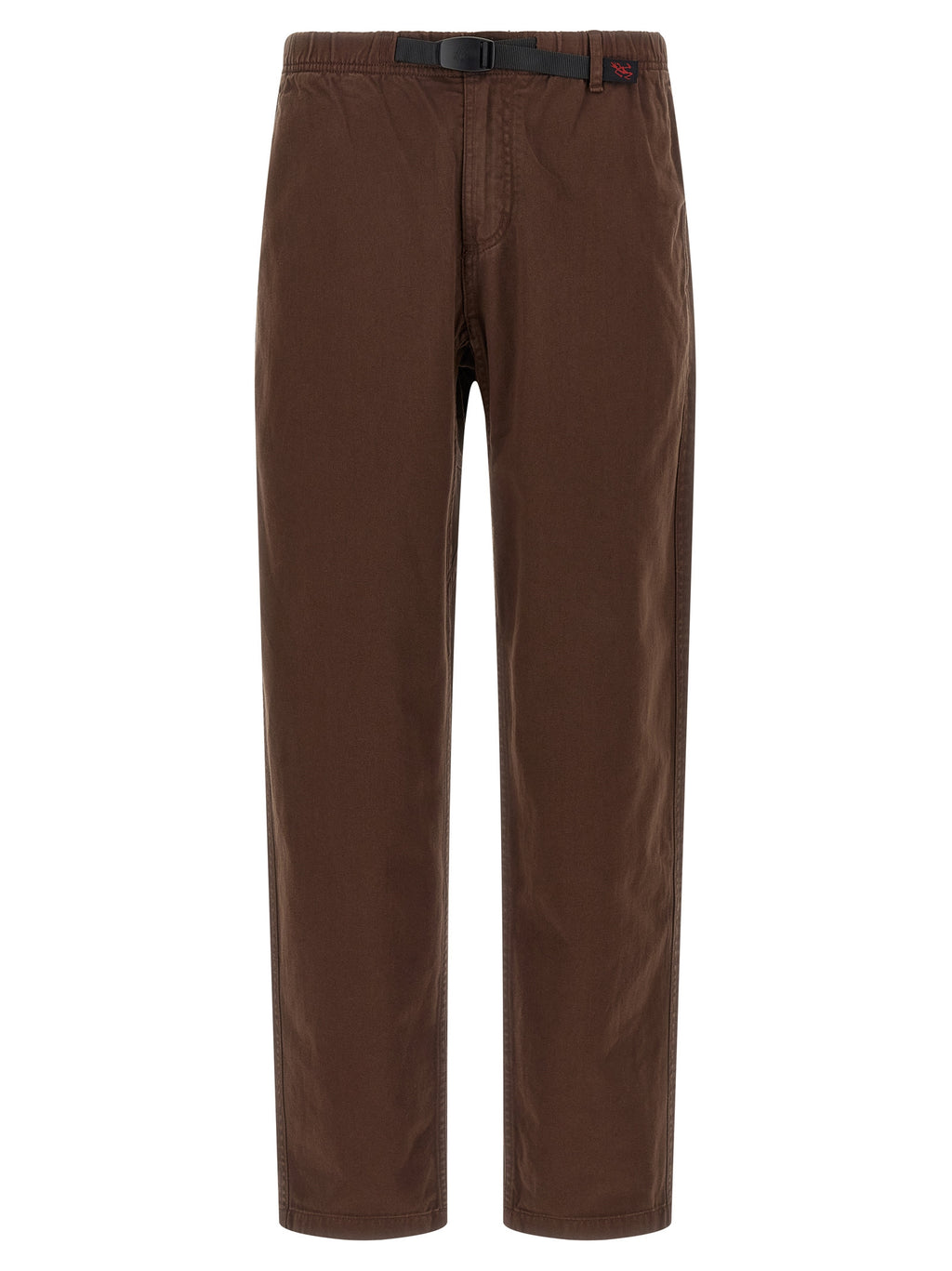 Brown Cotton Casual Pants
