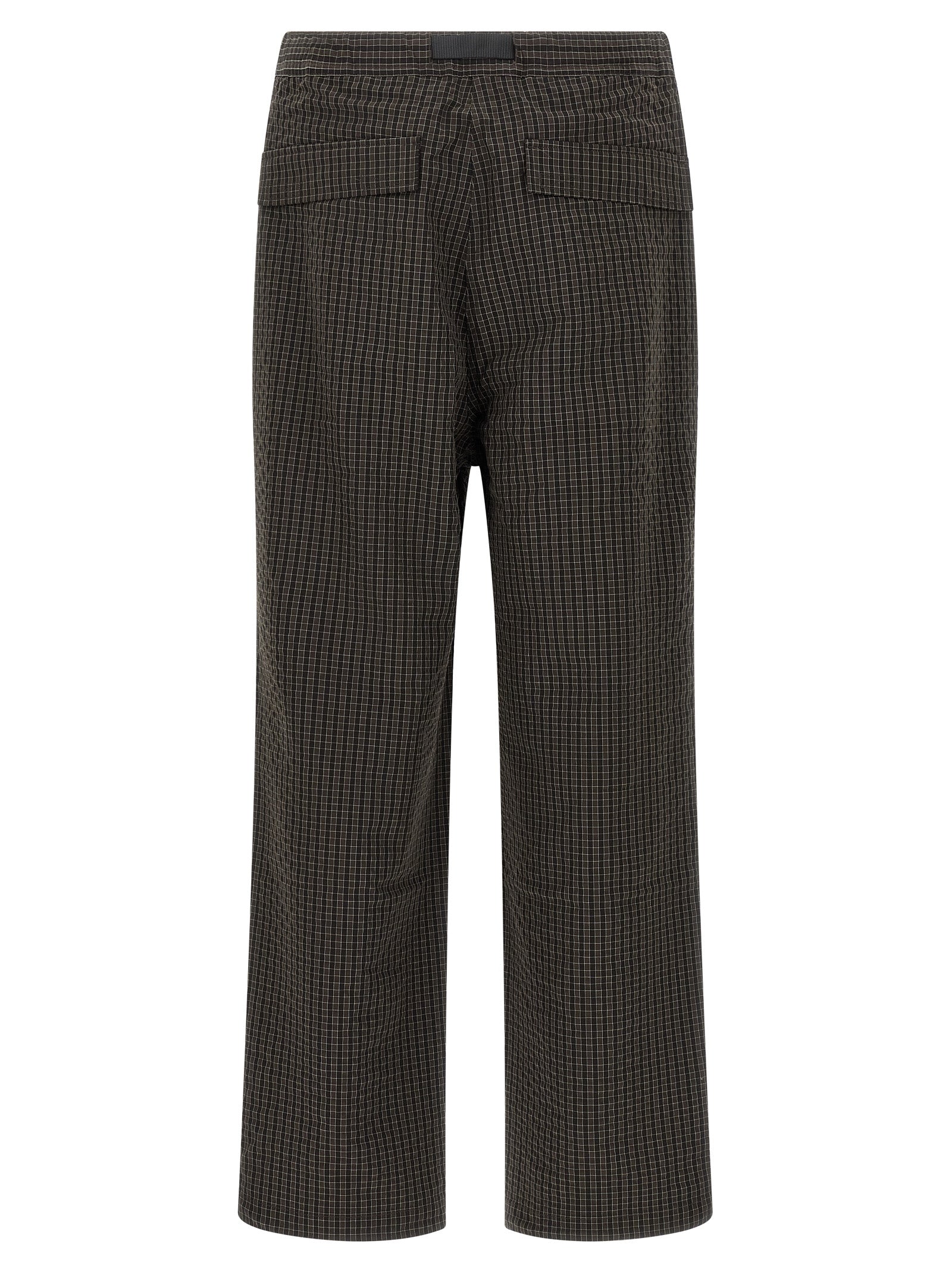 Brown Polyester Casual Pants