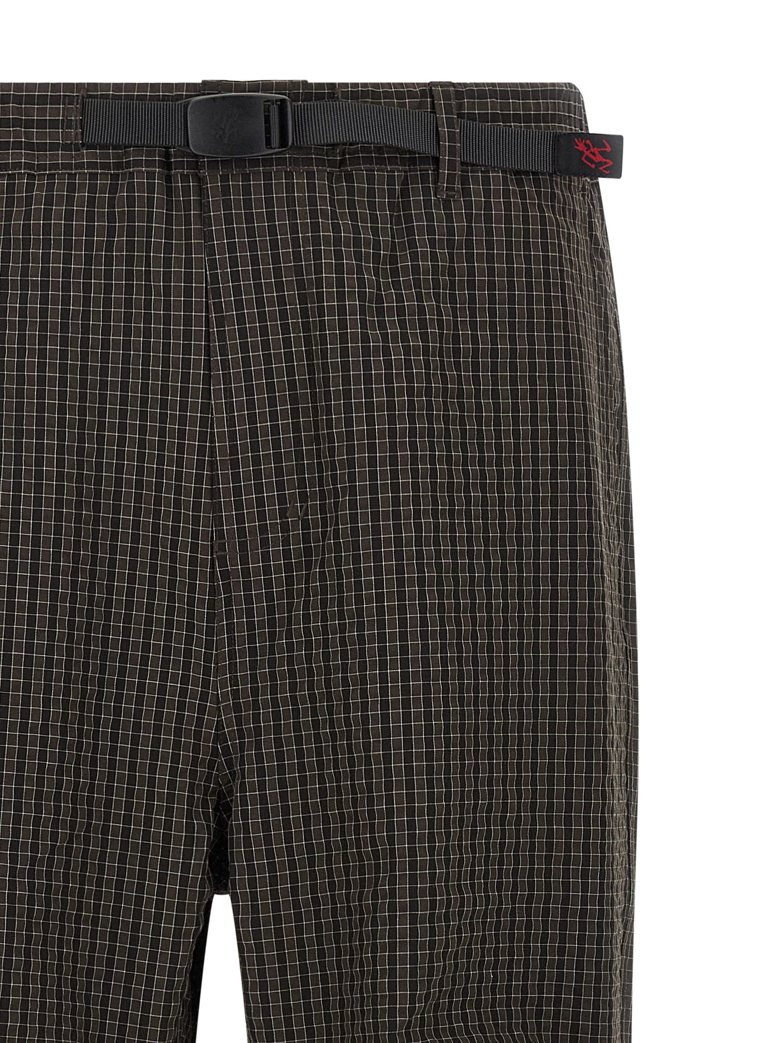 Brown Polyester Casual Pants