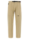 Beige Cotton Casual Pants