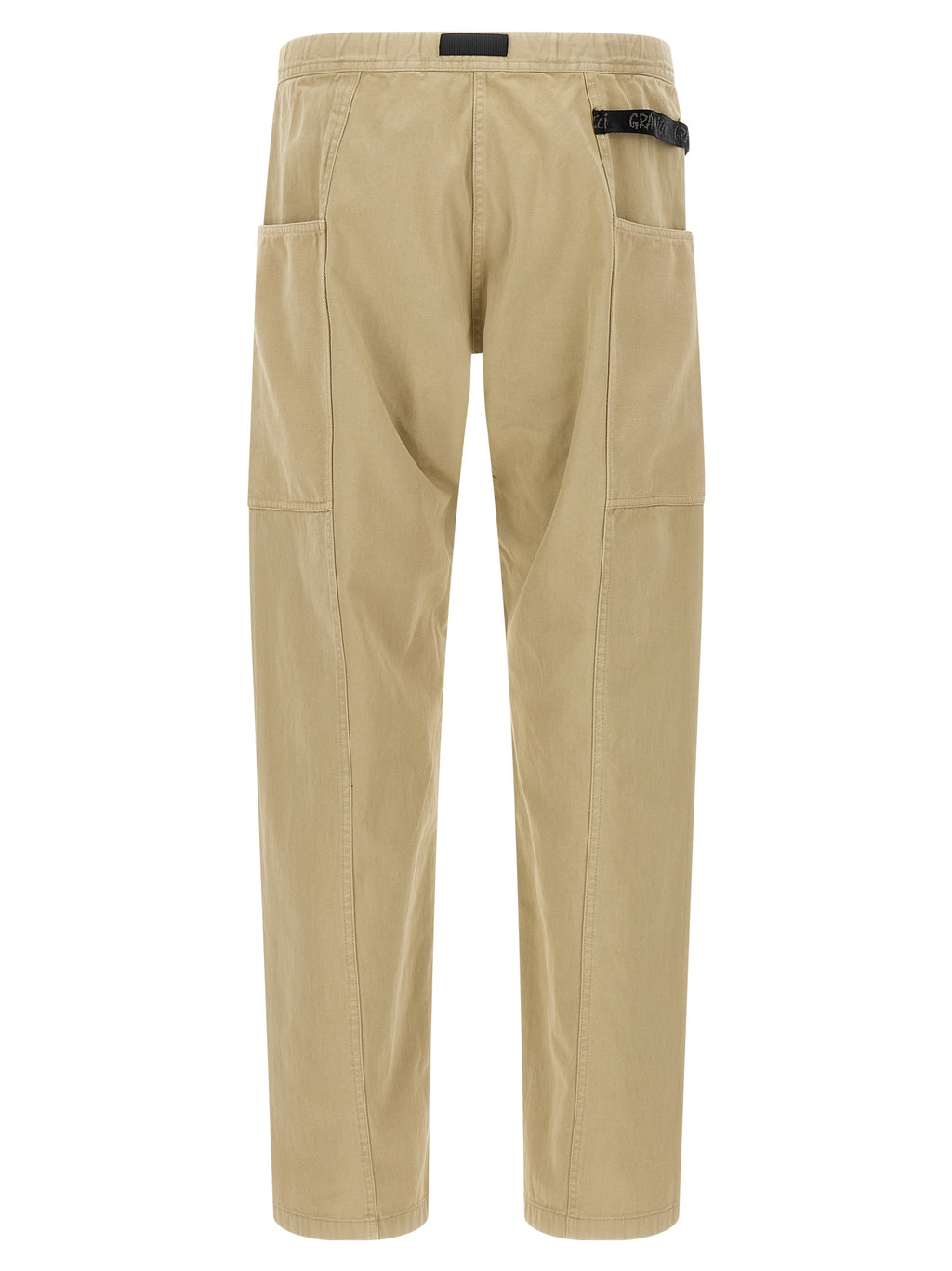 Beige Cotton Casual Pants