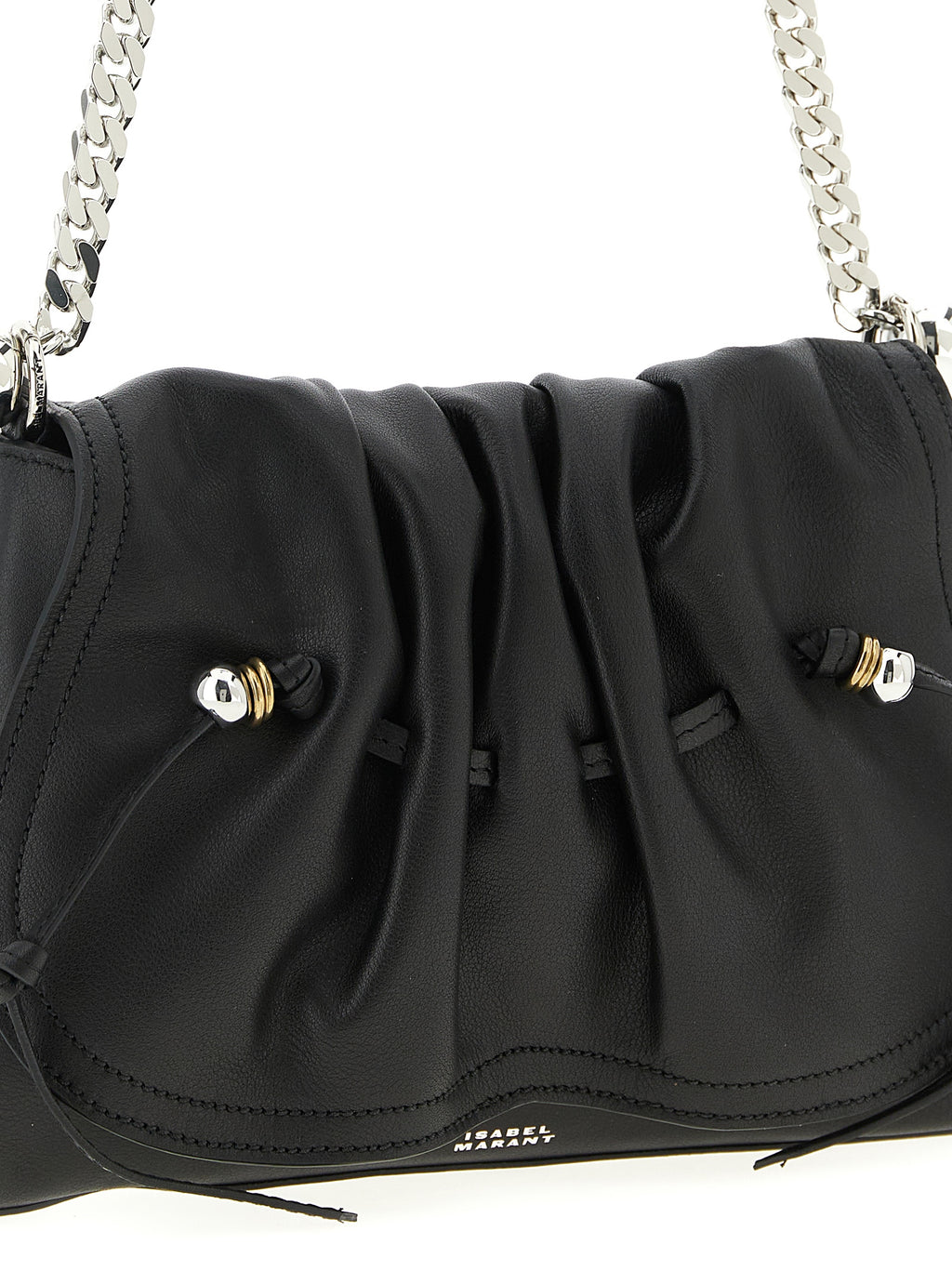 Black Calfskin Shoulder Bag