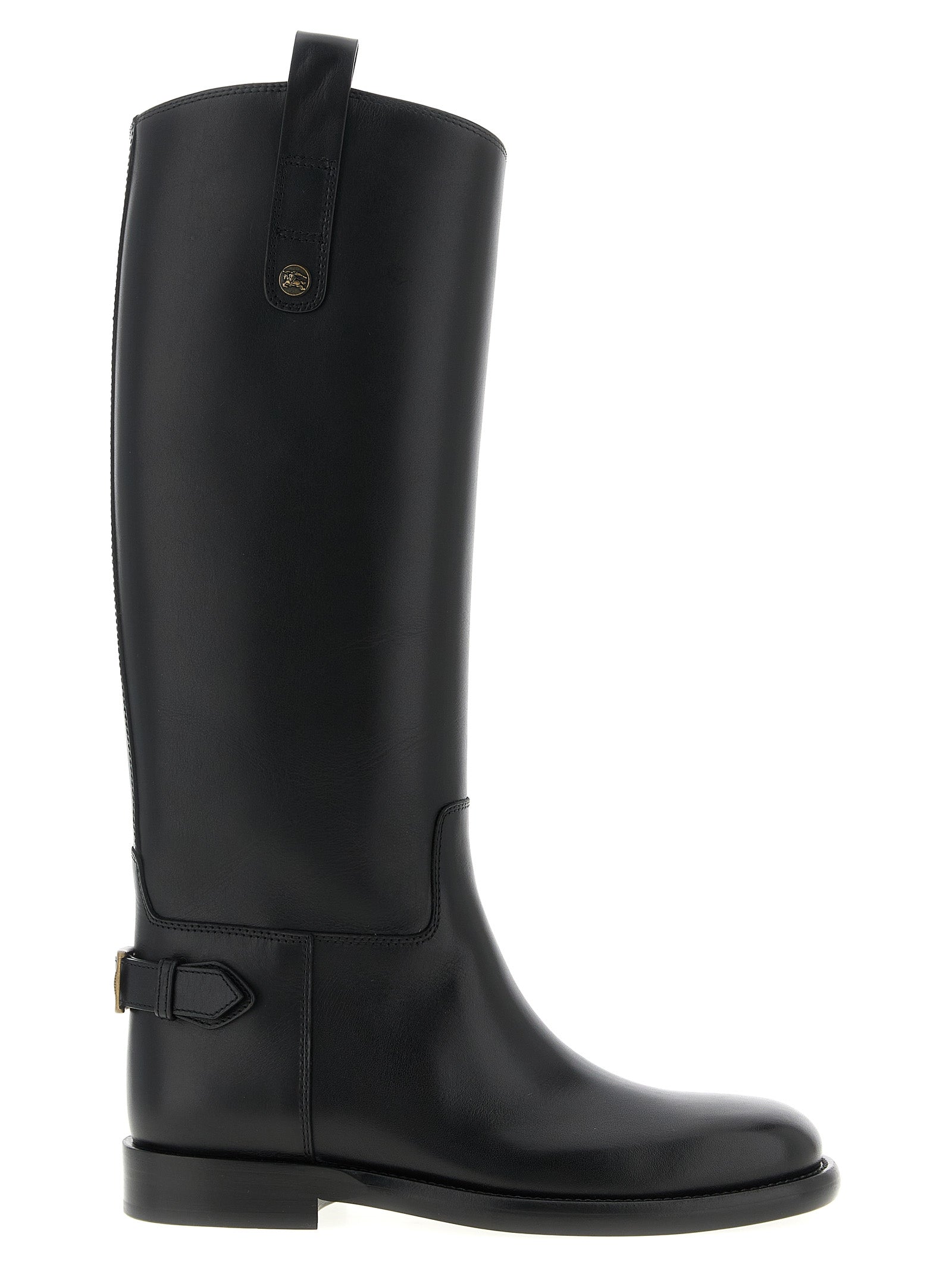 Black Calfskin Over The Knee
