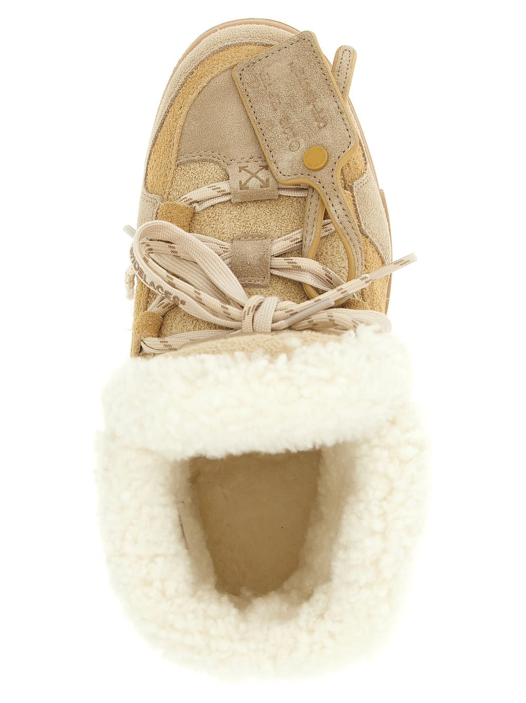 Beige Calfskin Ankle Boots