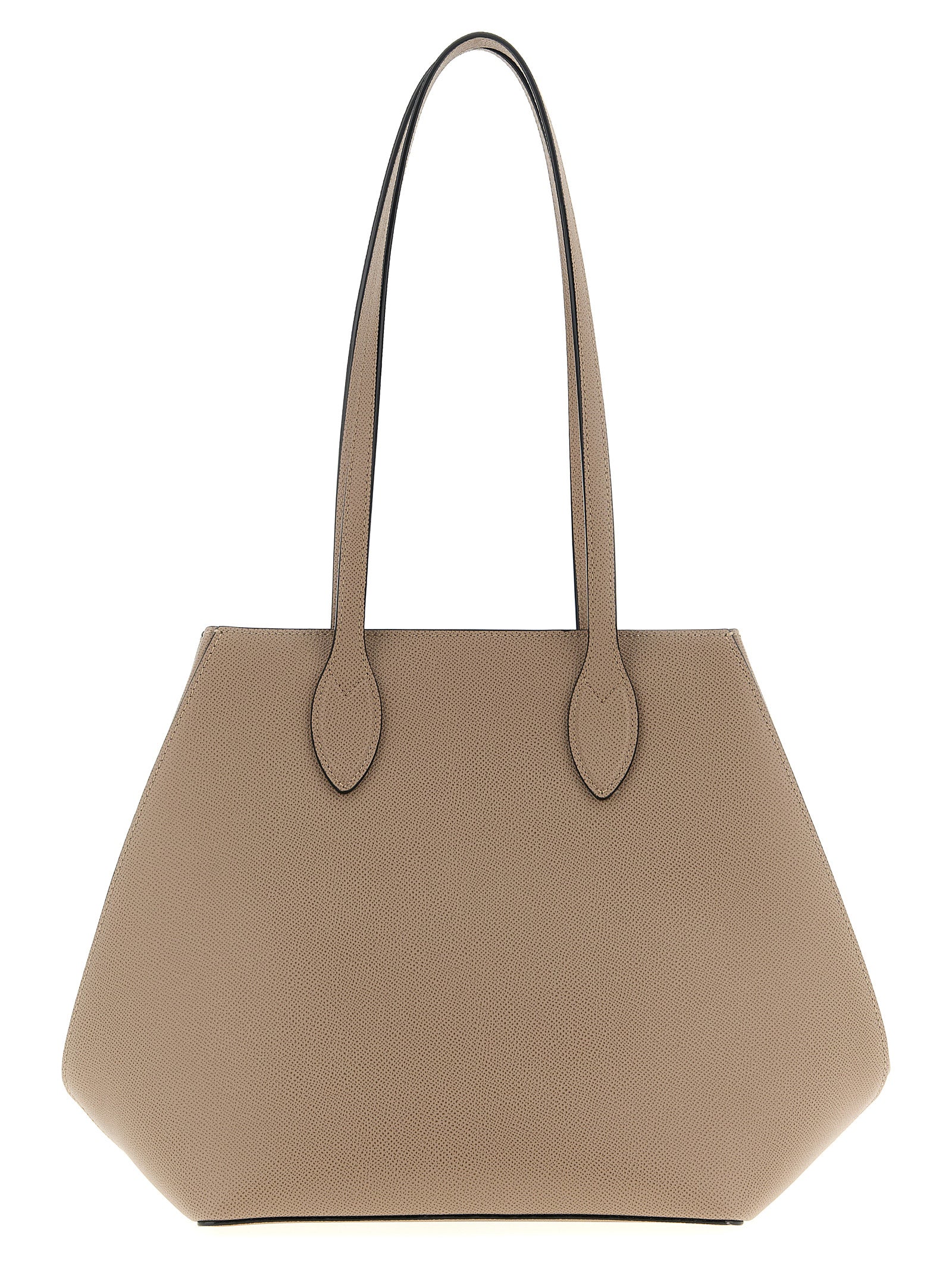 Beige Calfskin Tote Bag