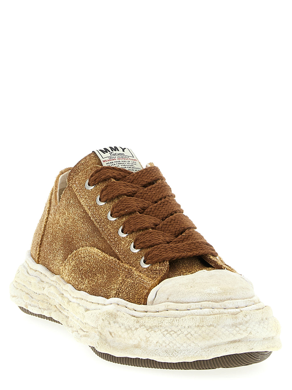 Brown Cowhide Chunky Sneakers