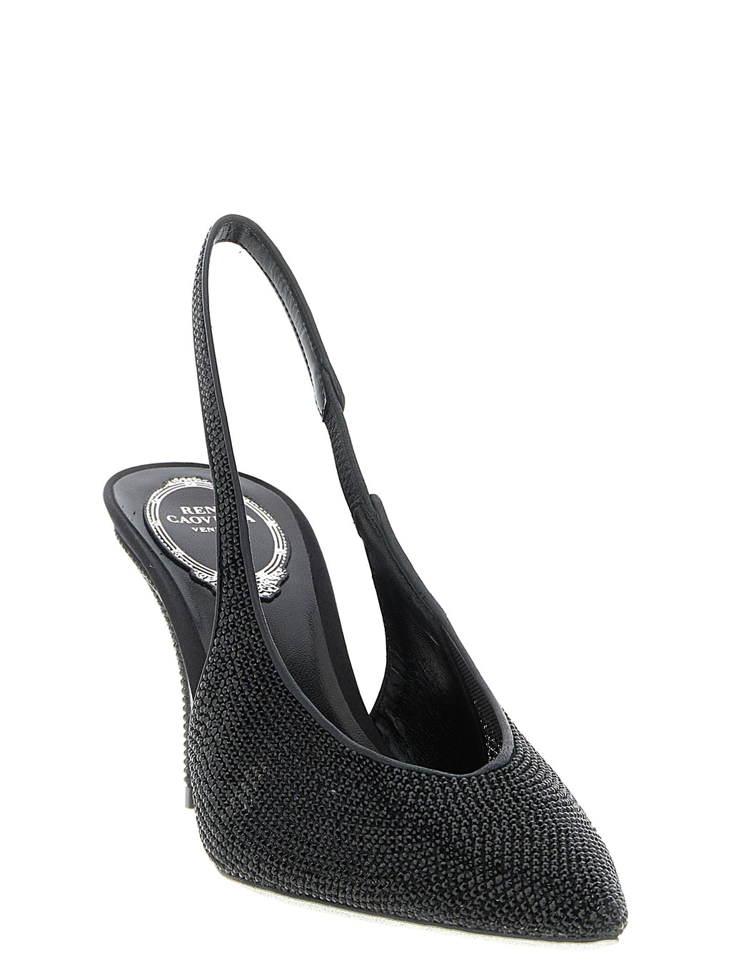 Black Glass High Heel Pumps