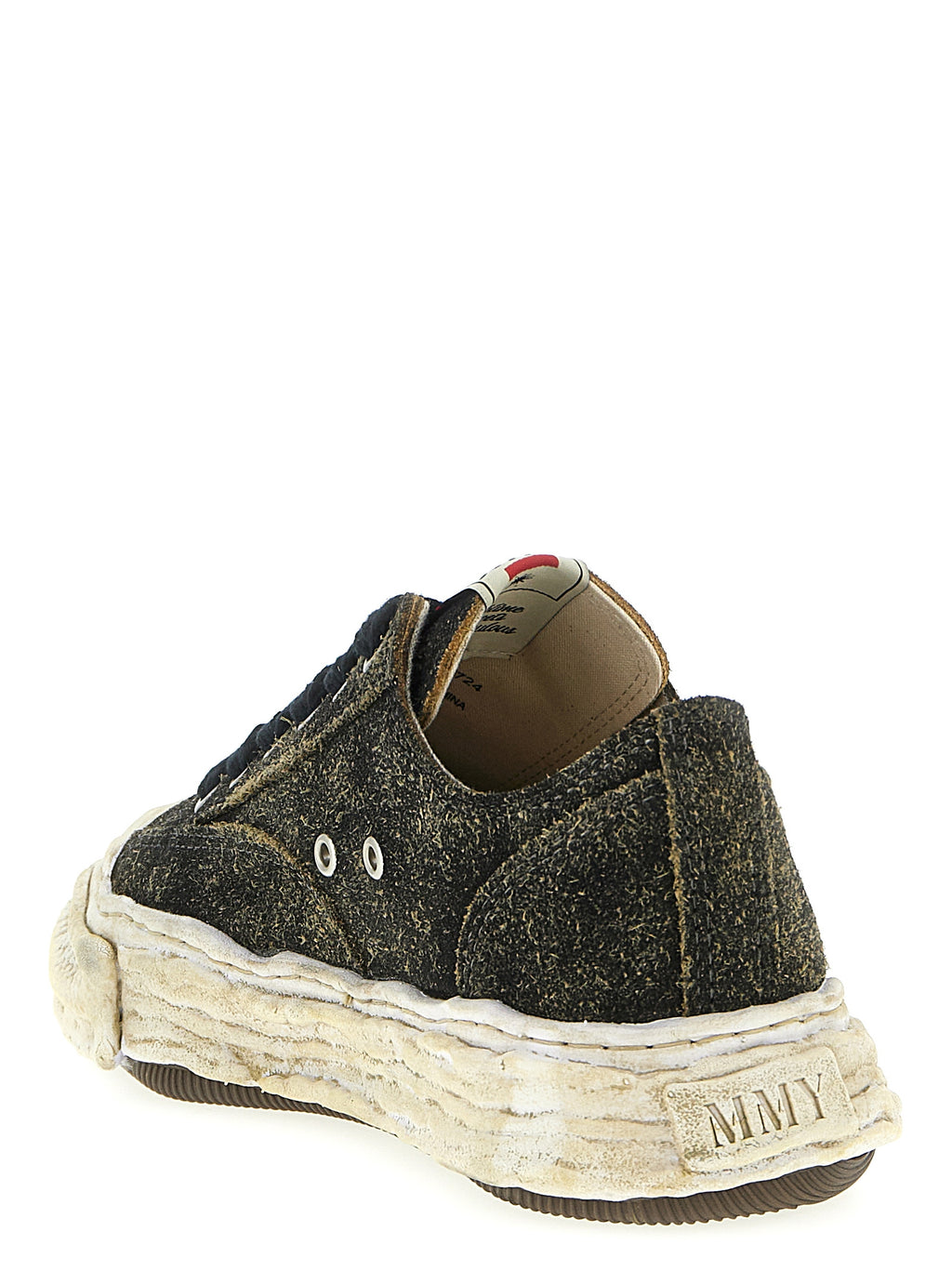 Black Cowhide Low Top Sneakers