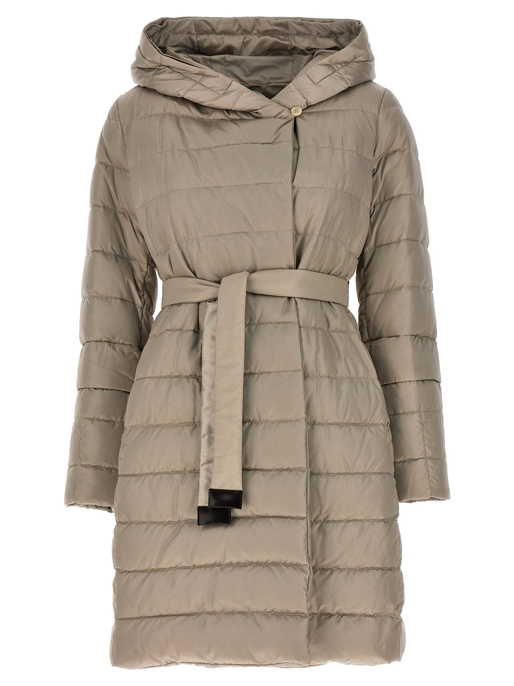 Beige Polyamide Full-Length Jacket