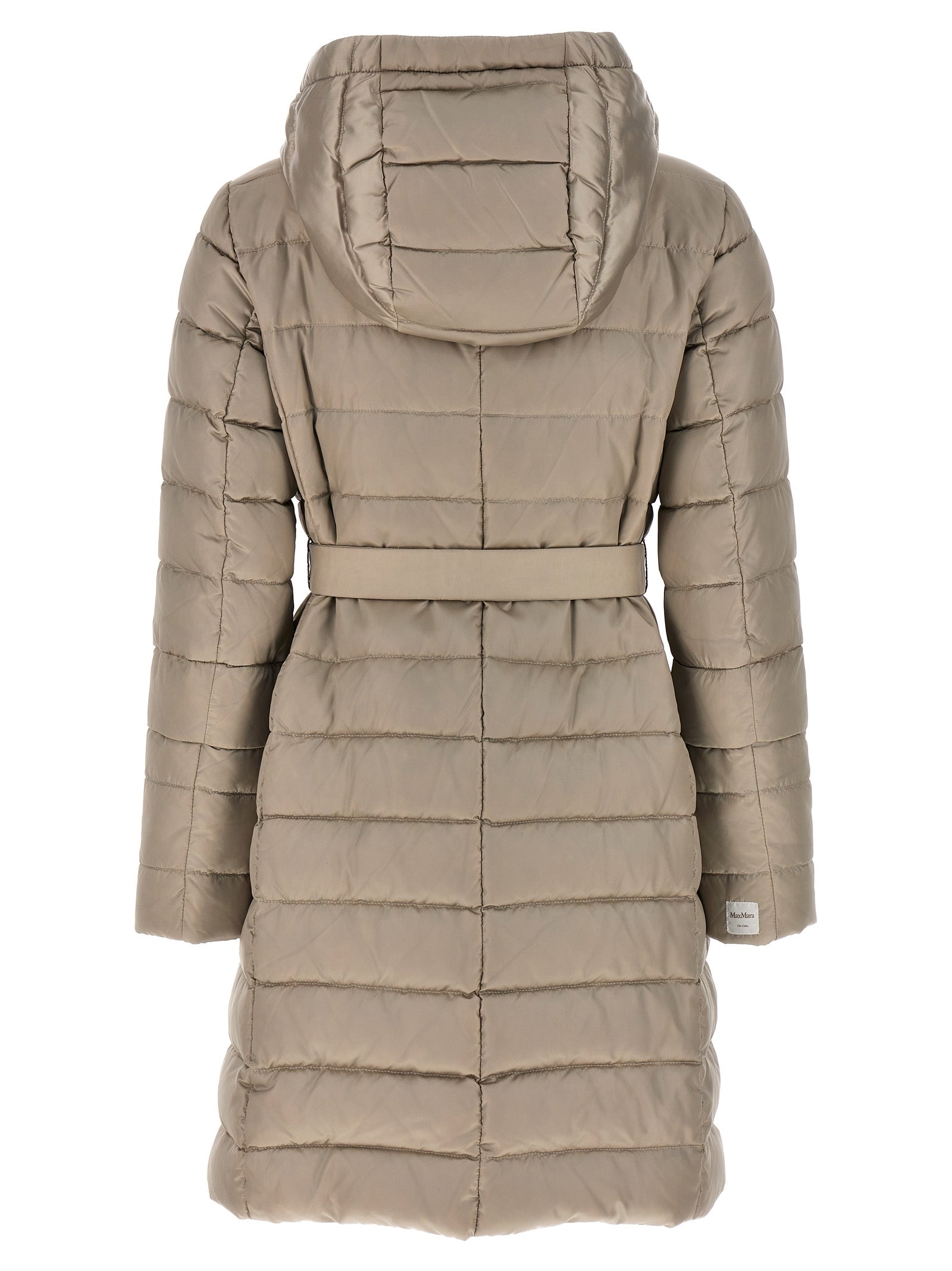 Beige Polyamide Full-Length Jacket