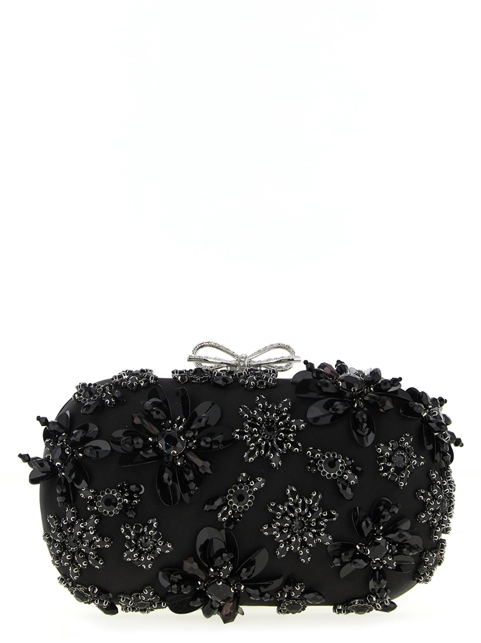 Black Polyester Clutch Bag