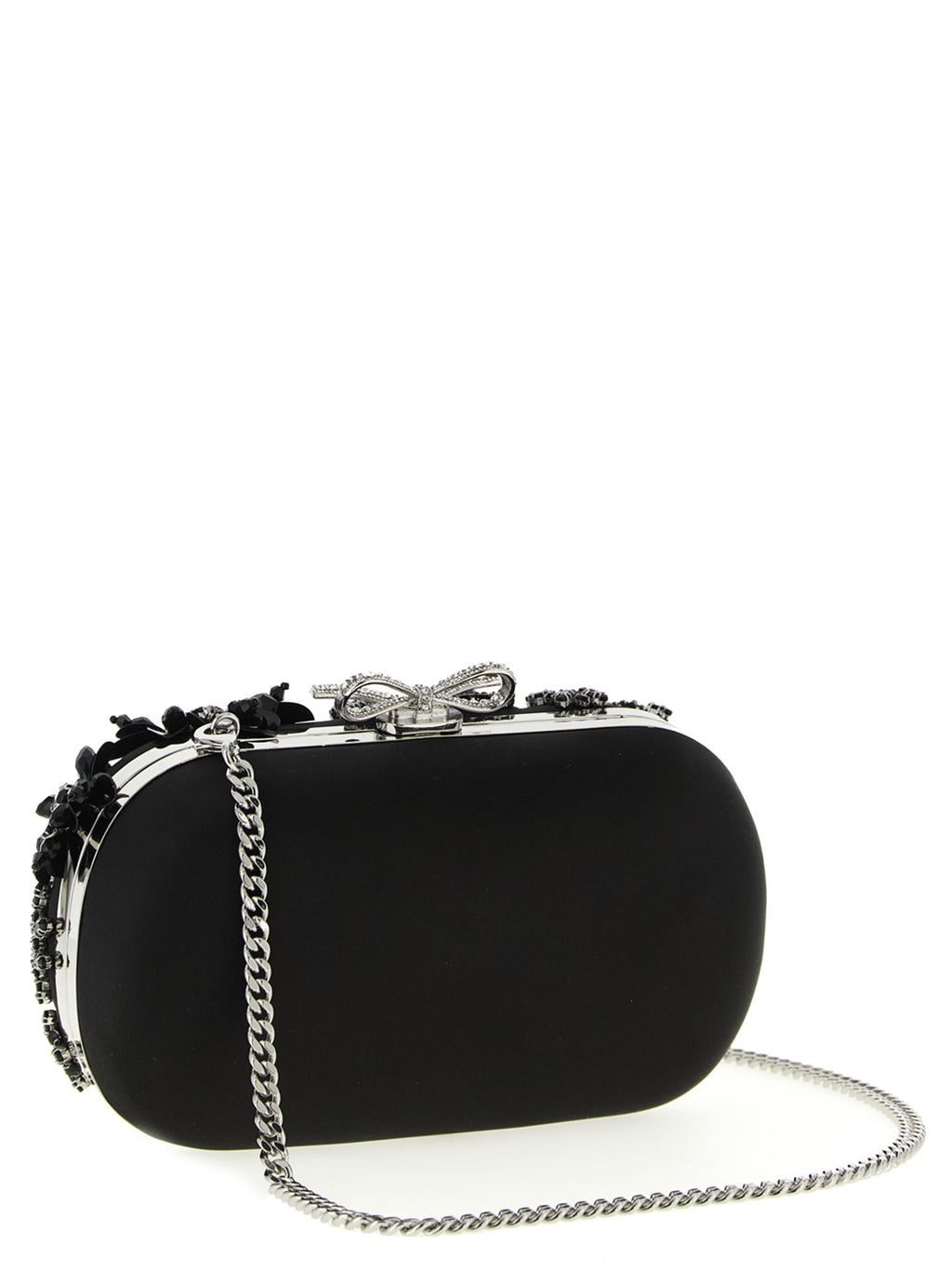 Black Polyester Clutch Bag