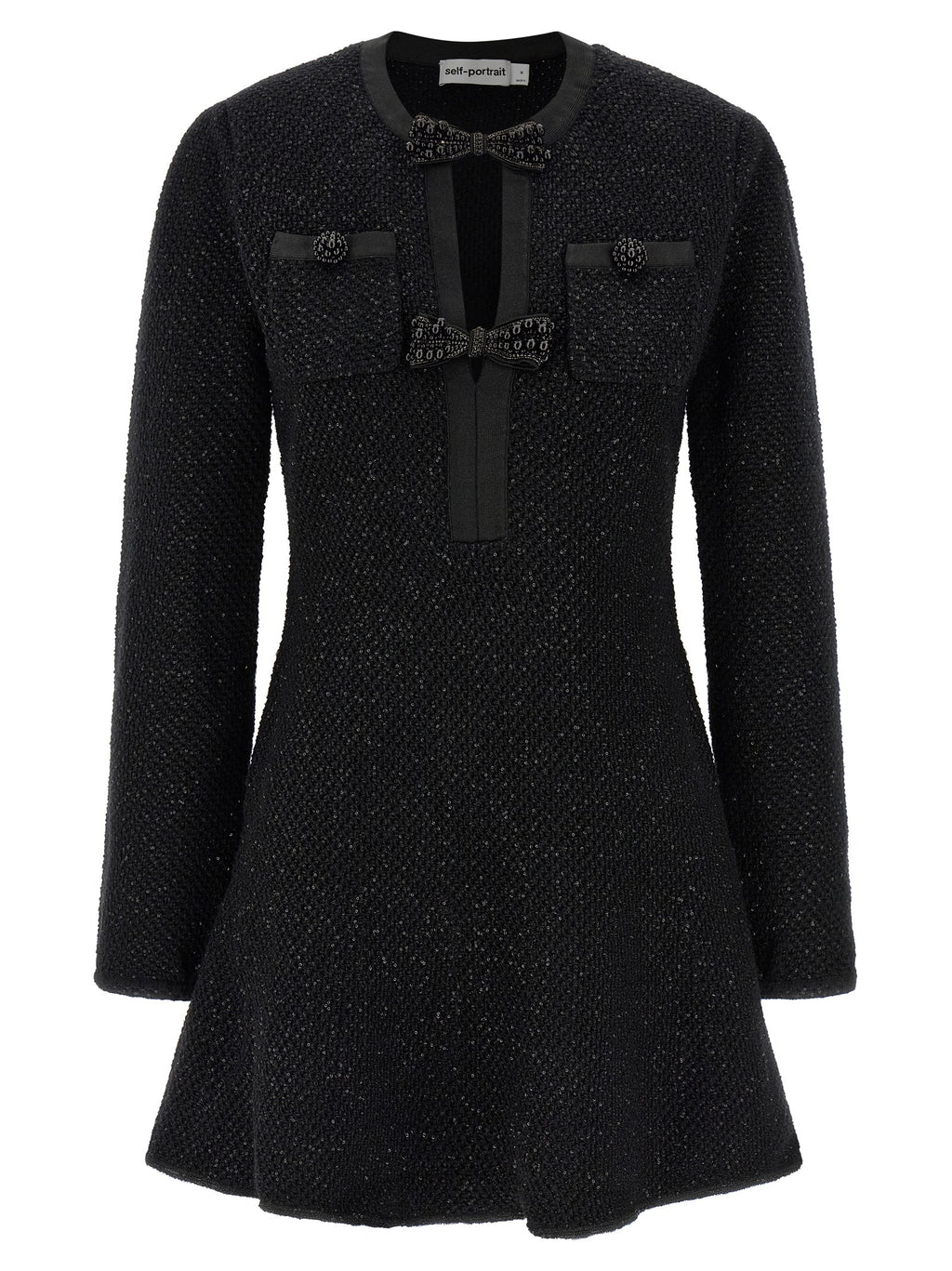 Black Cotton Short Dress