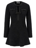 Black Cotton Short Dress