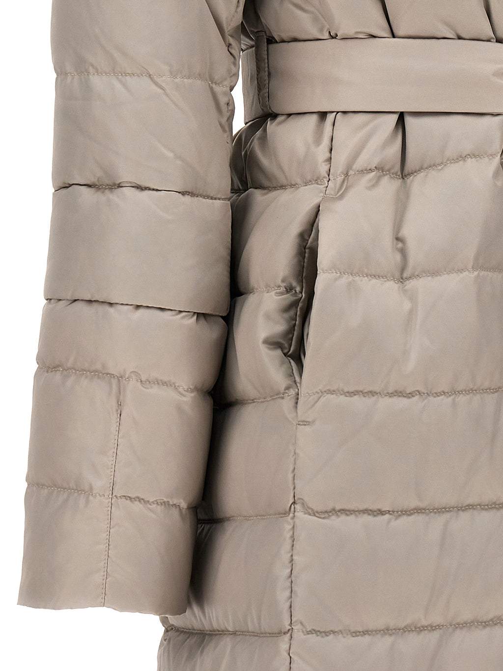 White Polyamide Full-Length Jacket
