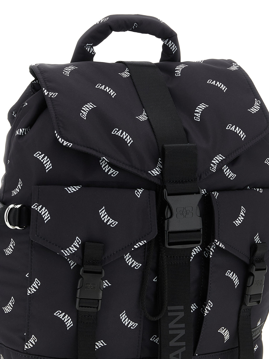 Black Polyester Backpack