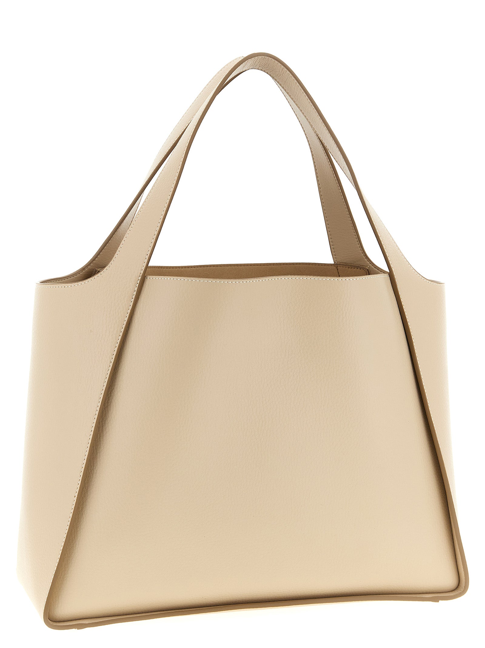 Beige Polyamide Tote Bag