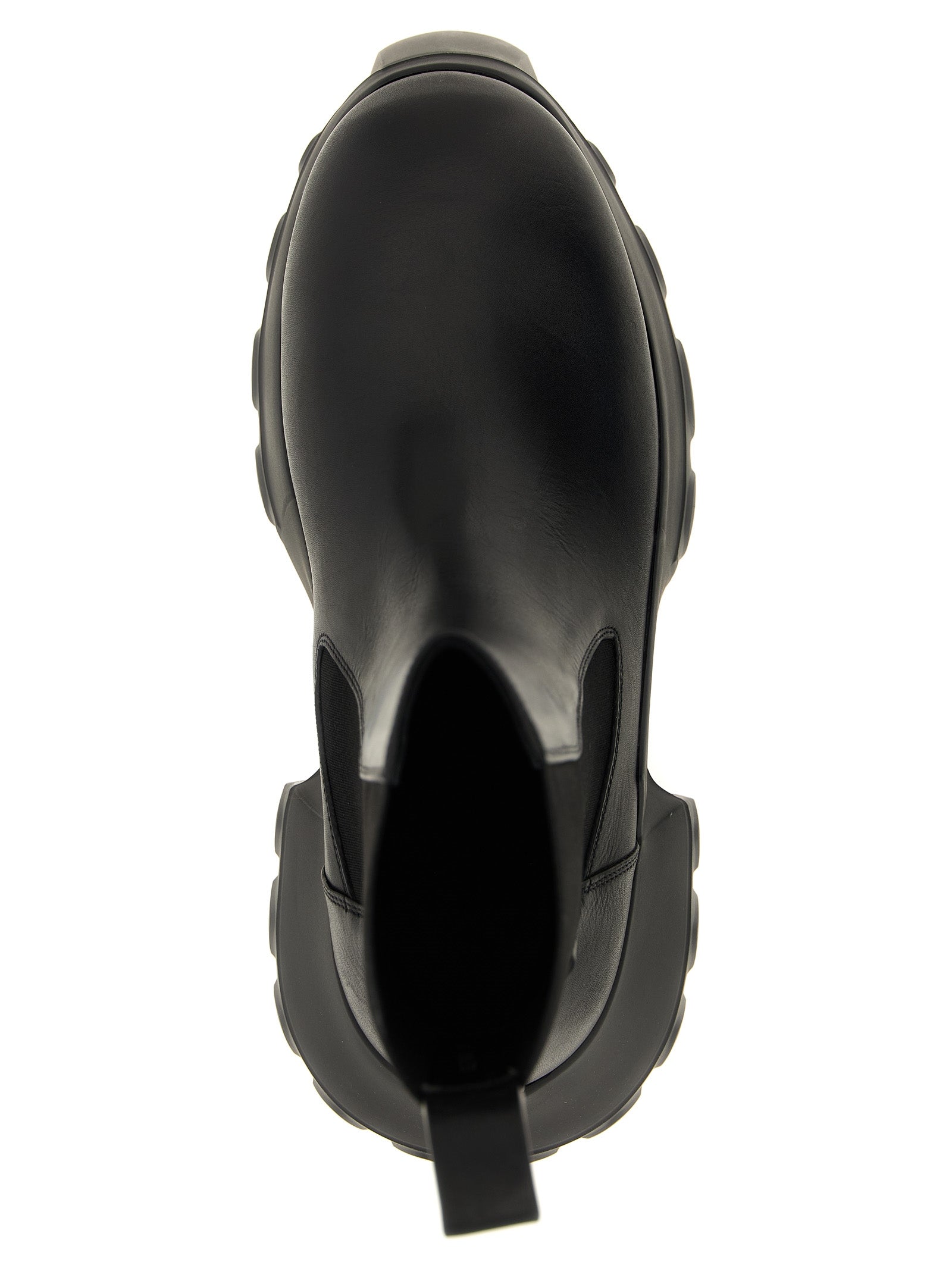 Black Calfskin Ankle Boots