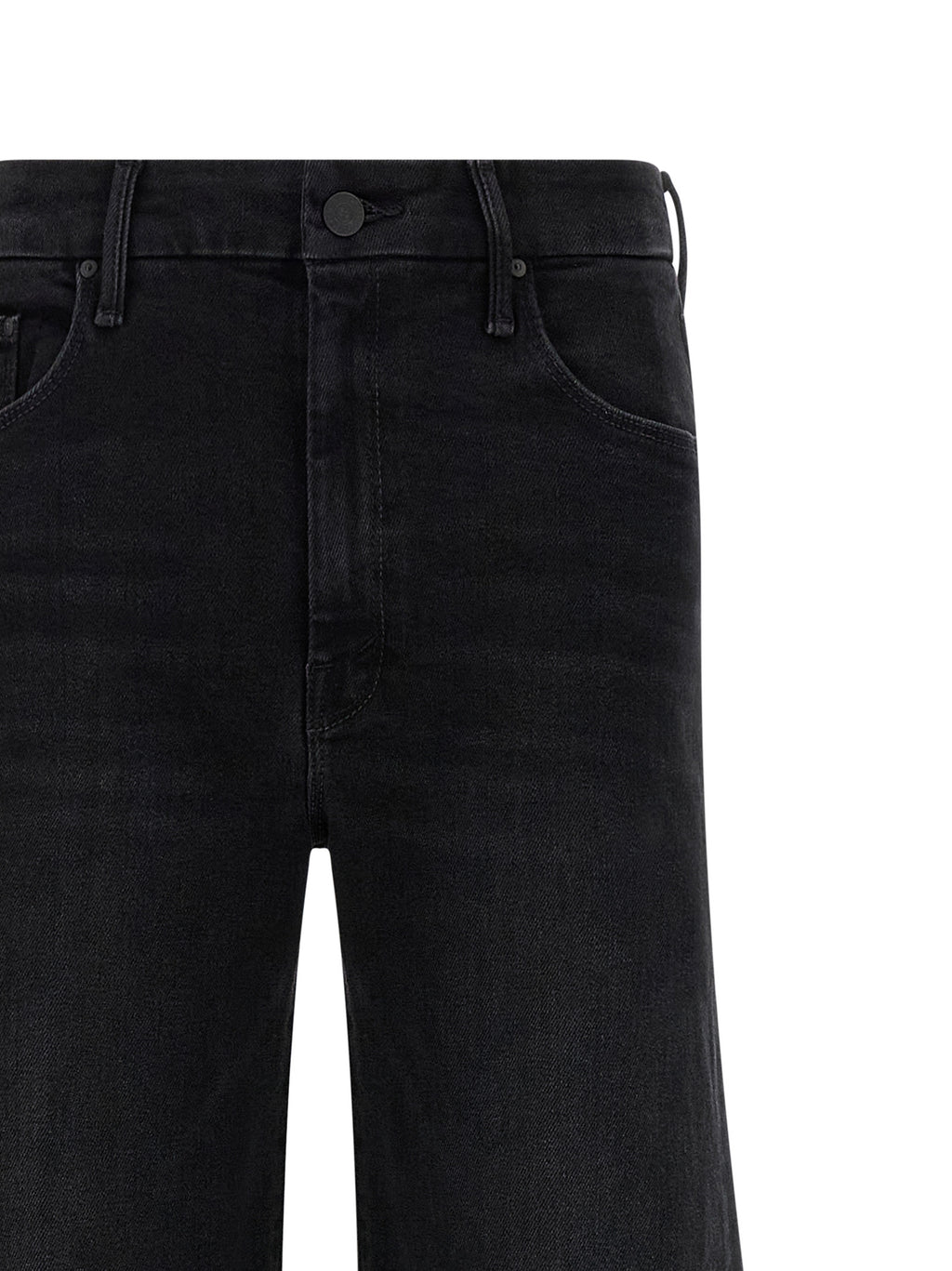Black Cotton Flared Jeans