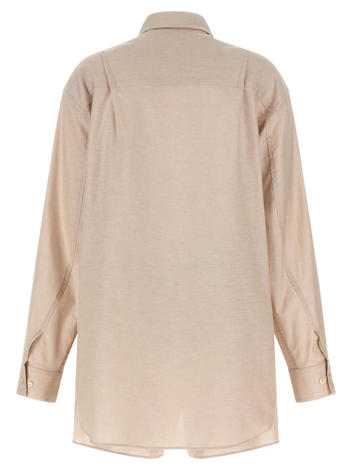 Beige Cotton Dress Shirt