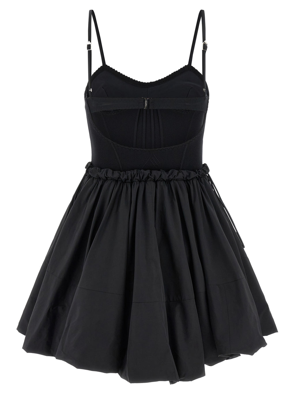 Black Polyamide Short Dress