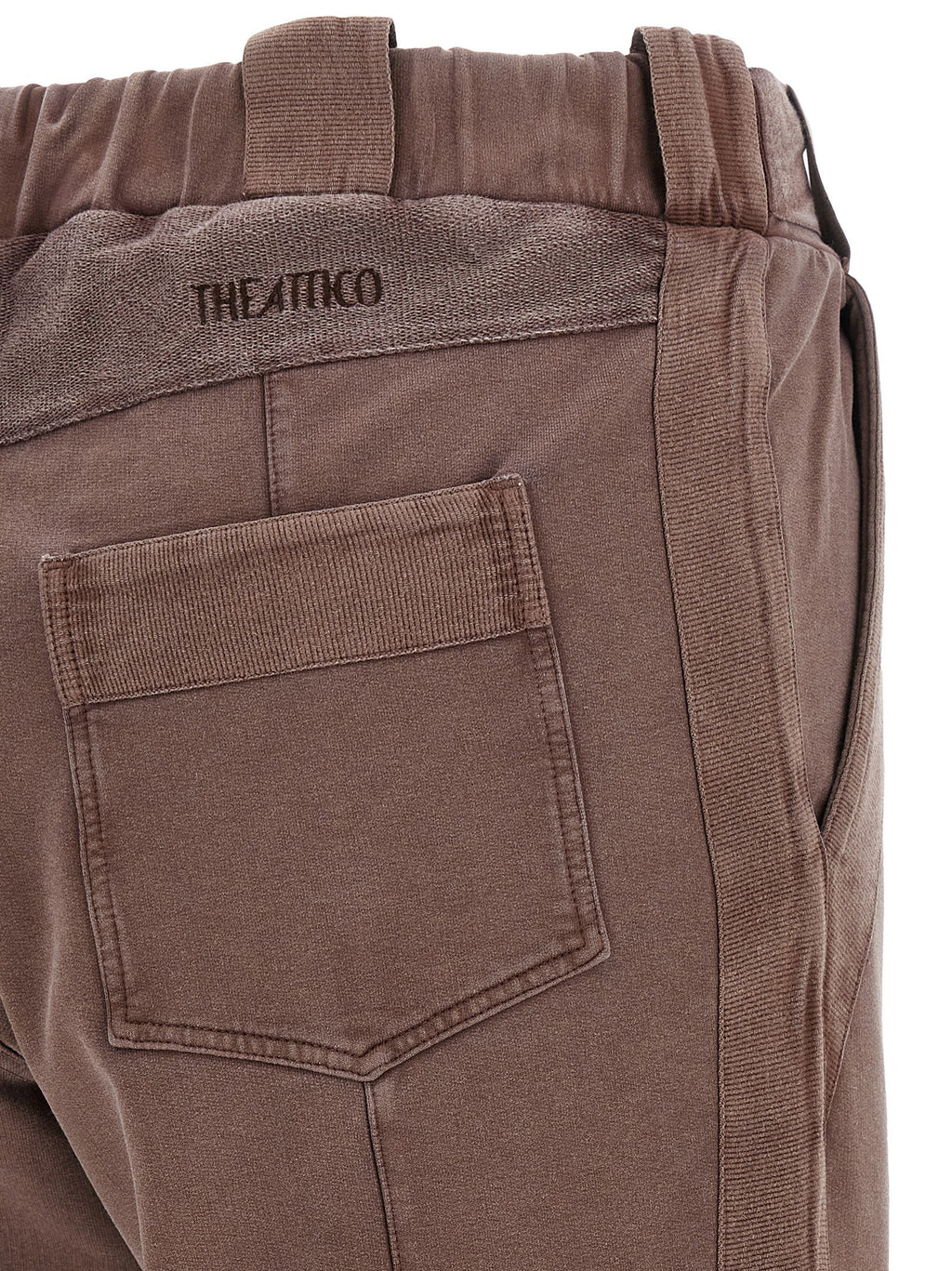 Brown Cotton Casual Pants