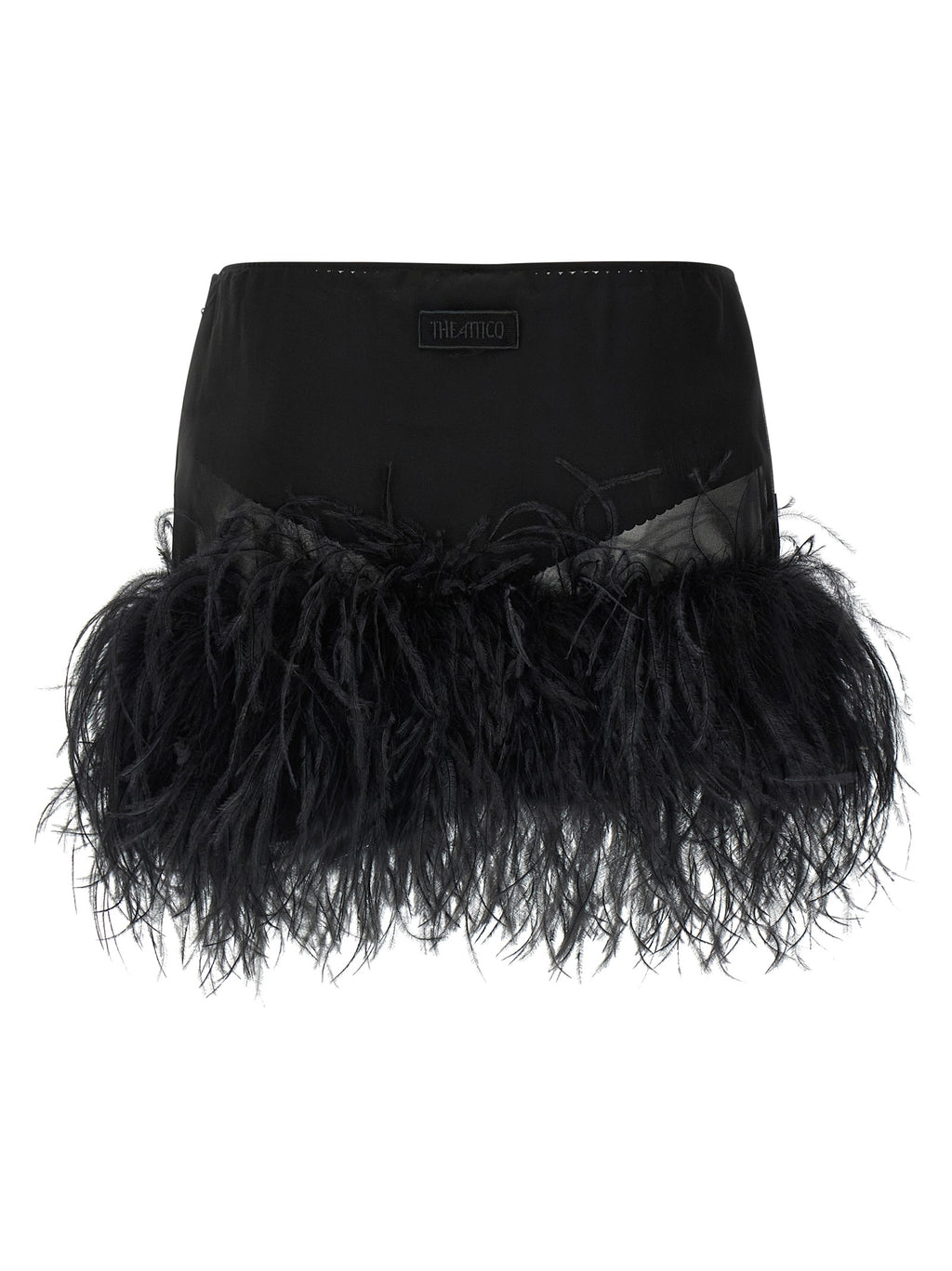 Black Polyester Long Skirt
