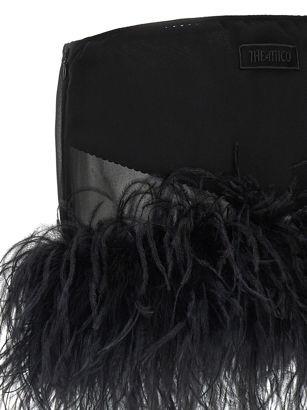 Black Polyester Long Skirt