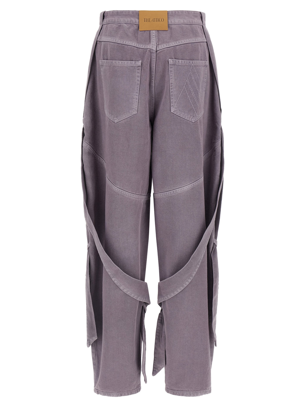 Purple Cotton Cargo Pants