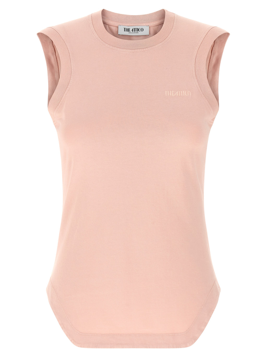 Multicolor Cotton Sleeveles T-Shirt