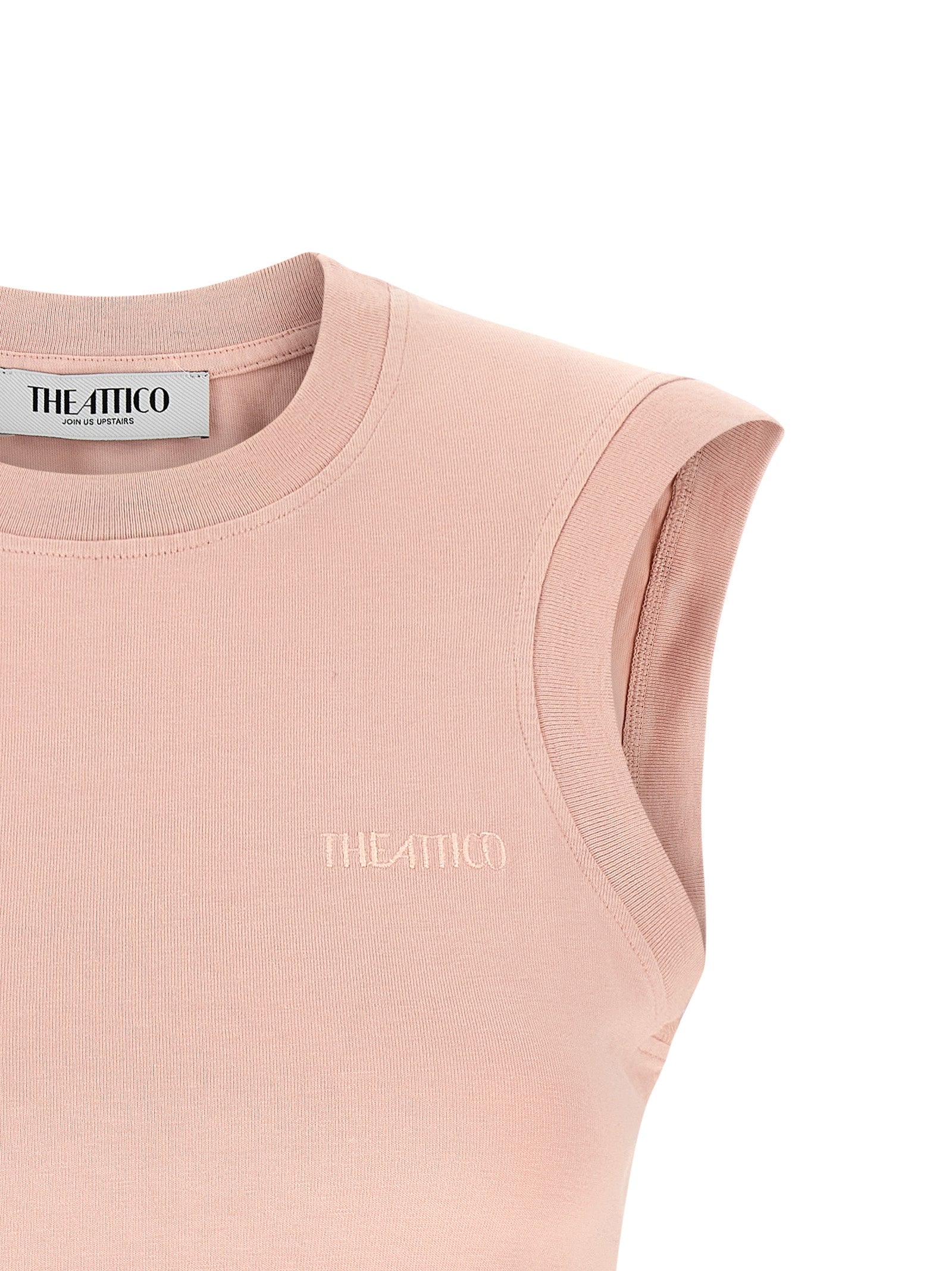 Multicolor Cotton Sleeveles T-Shirt