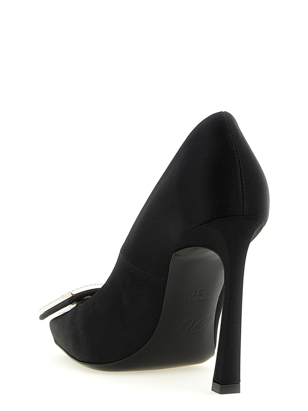 Black Viscose High Heel Pumps