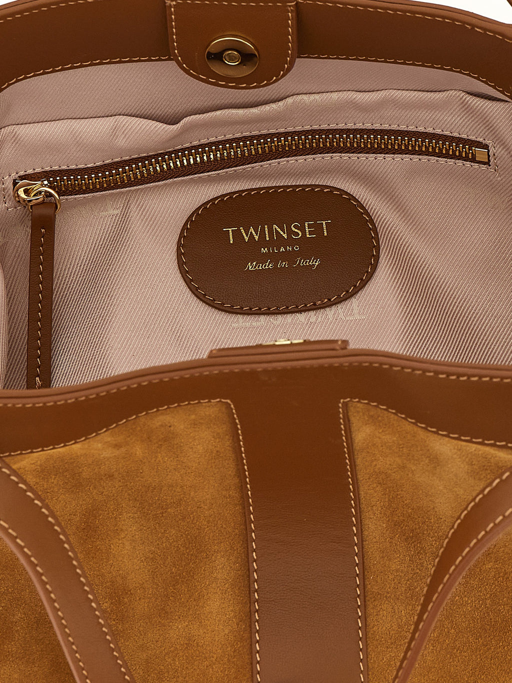 Brown Polyethylene Shoulder Bag