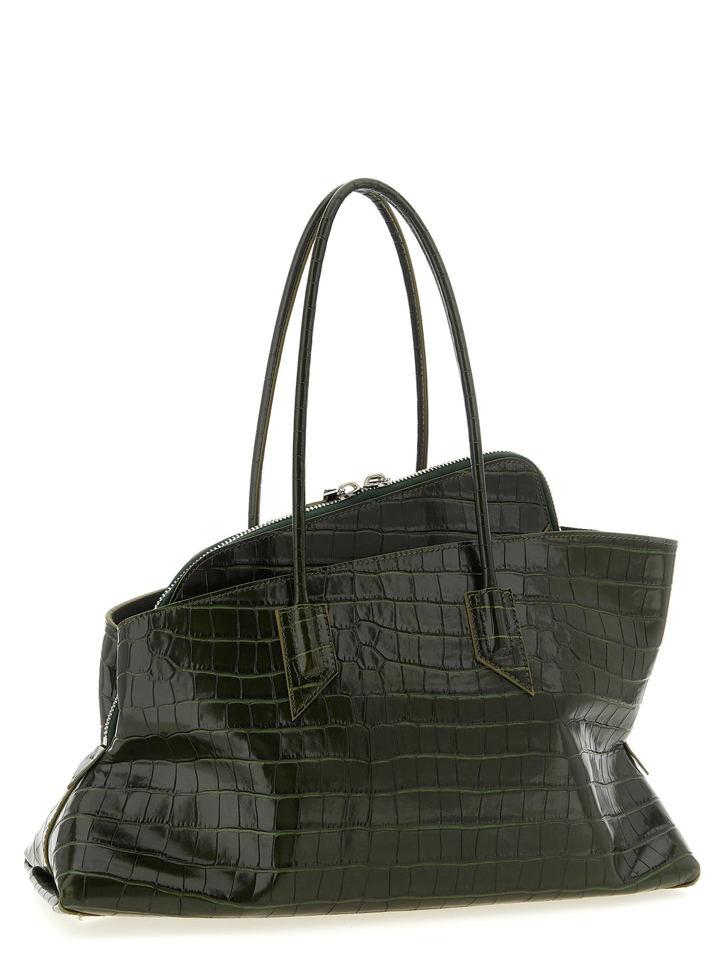 Bicolor Calfskin Shoulder Bag