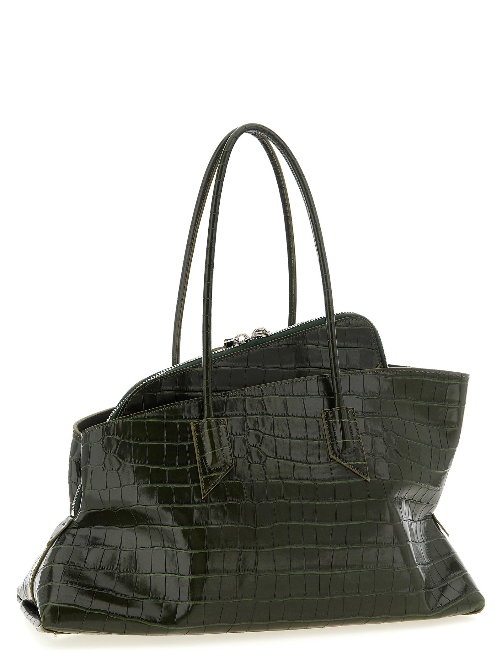 Bicolor Calfskin Shoulder Bag