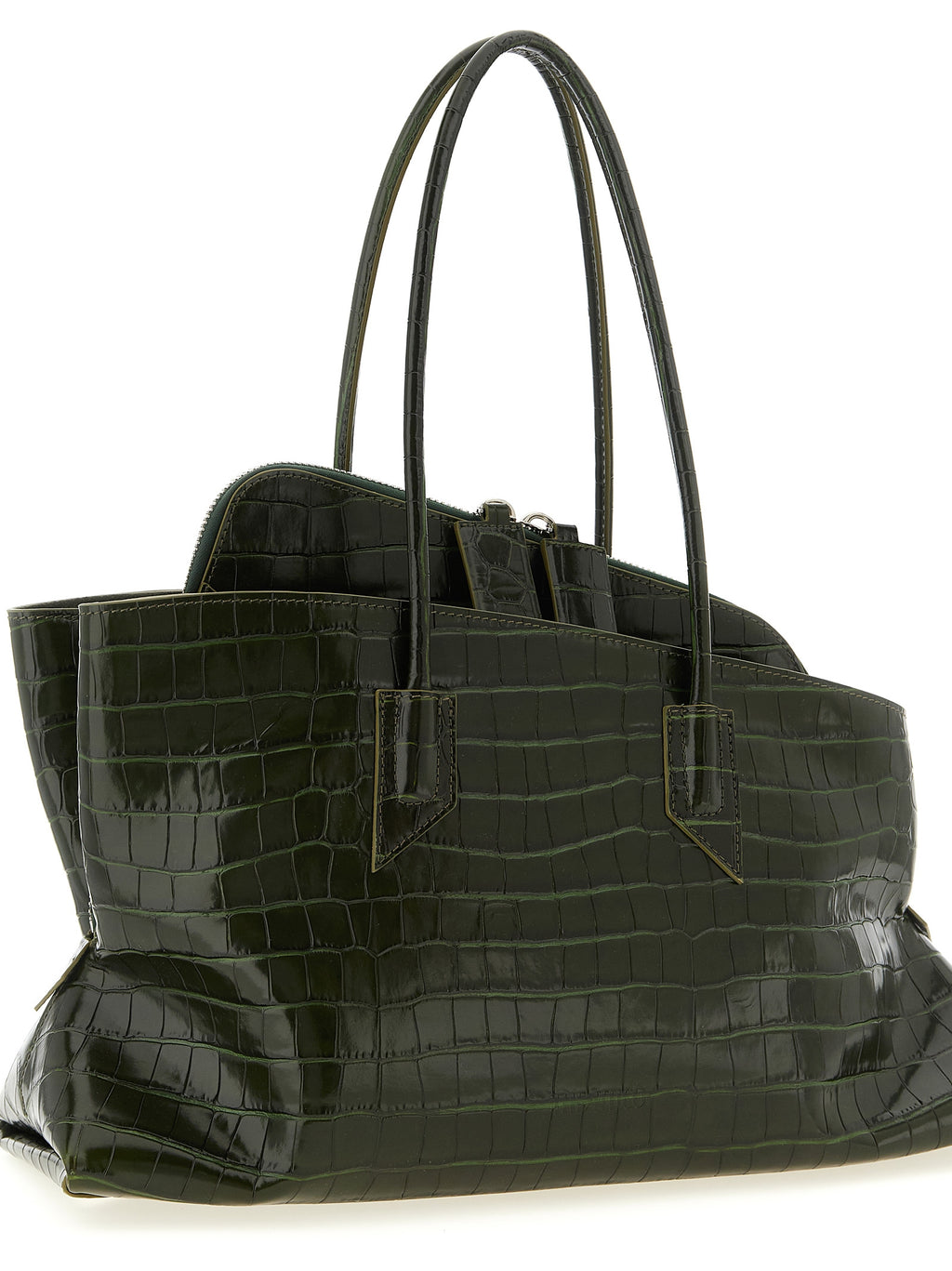 Bicolor Calfskin Shoulder Bag