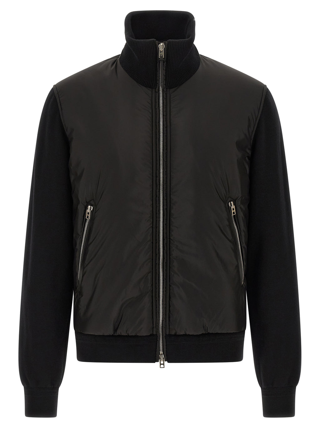 Black Wool Bomber
