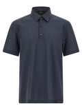 Blue Cotton Polo Shirt