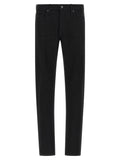 Black Cotton Straight-Leg Jeans