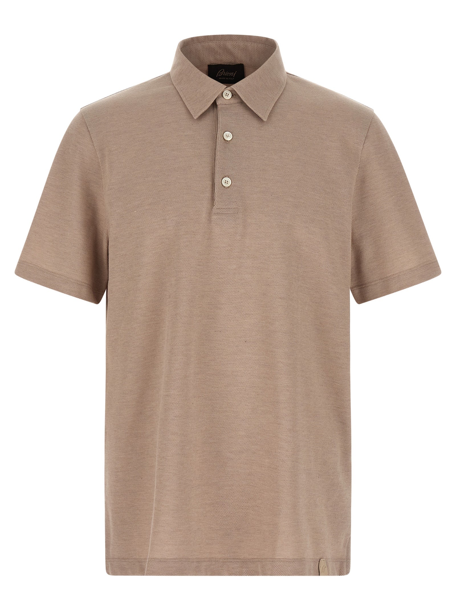 Beige Cotton Polo Shirt
