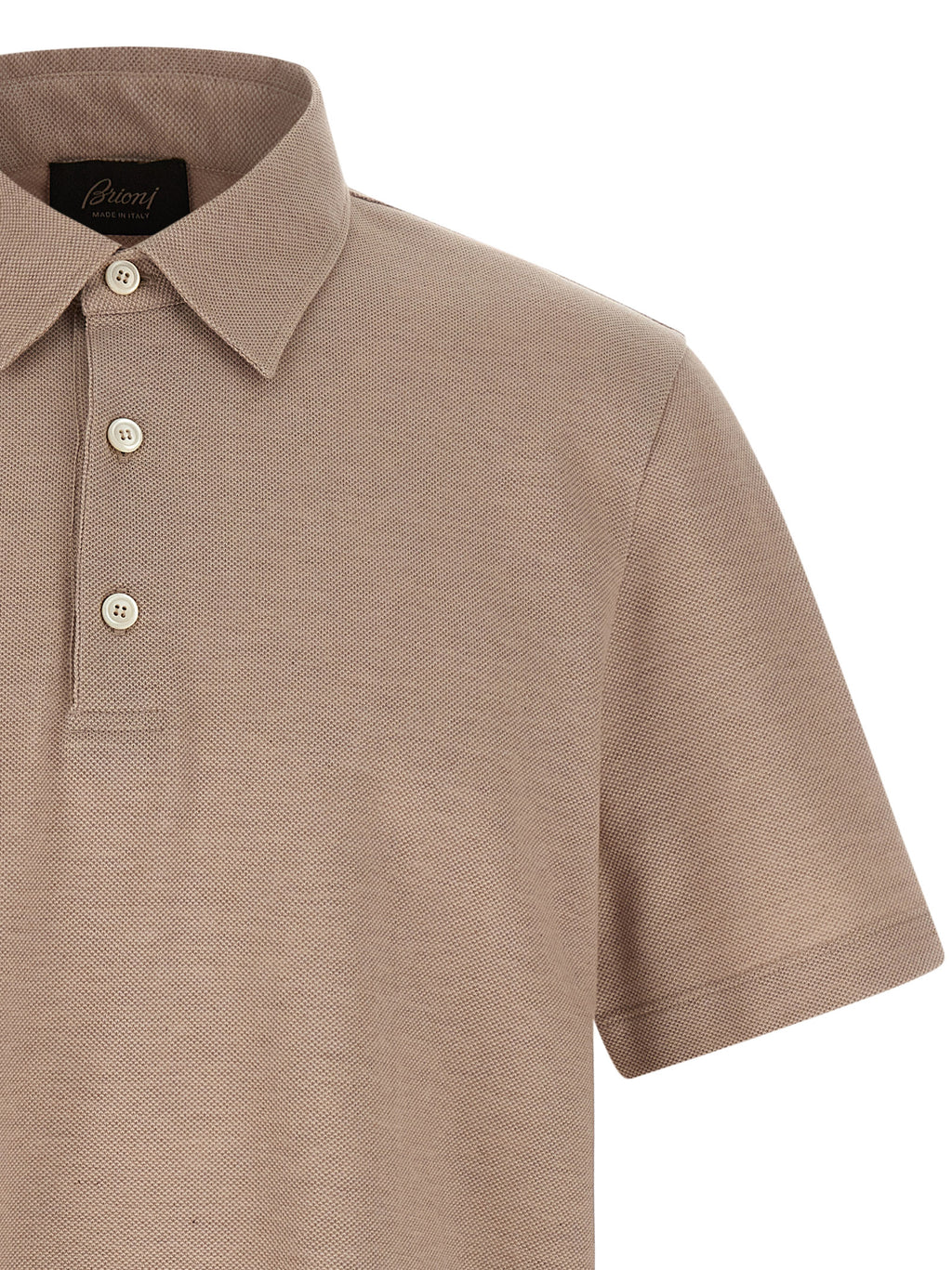 Beige Cotton Polo Shirt