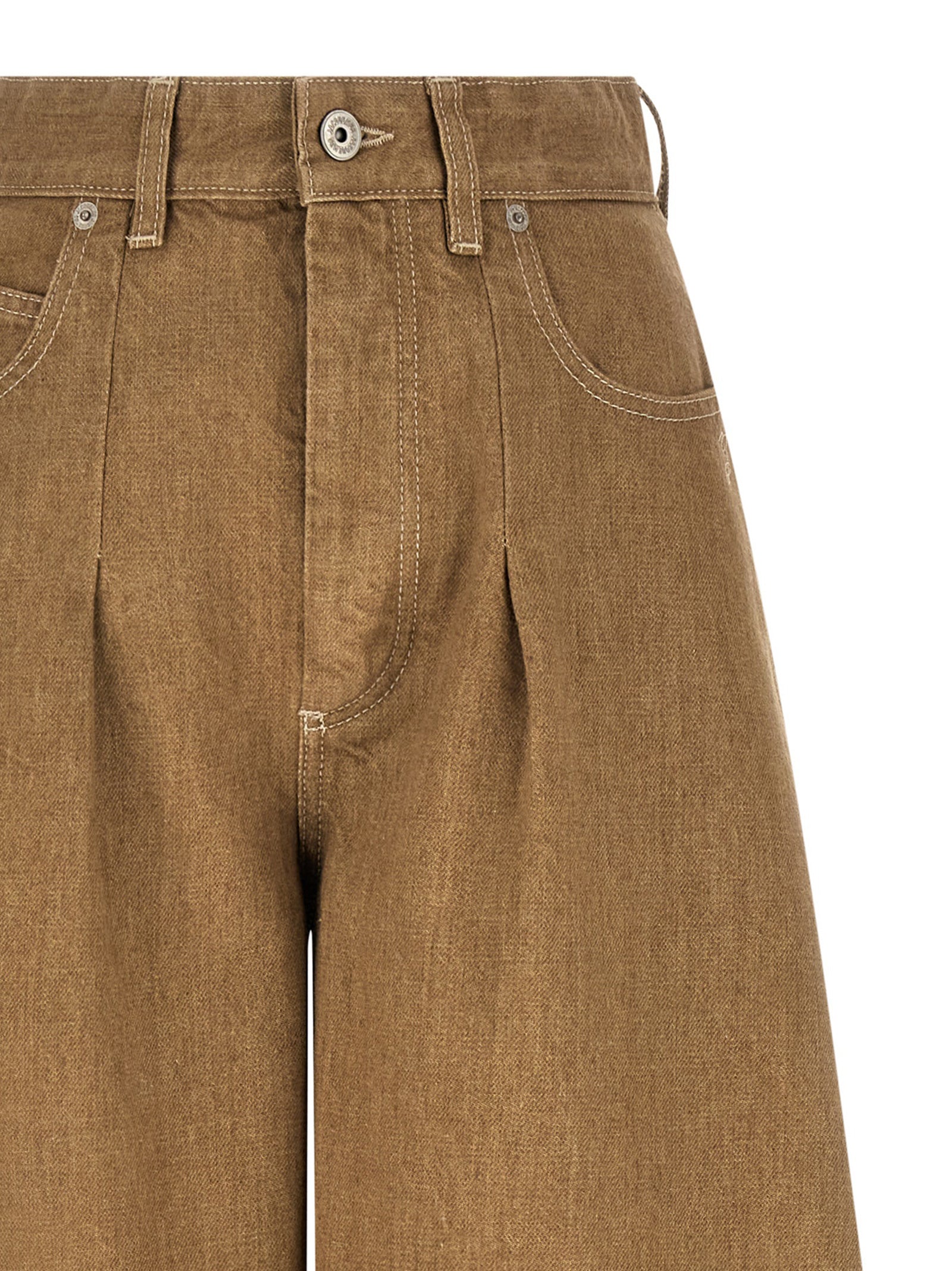 Beige Cotton Jeans Denim