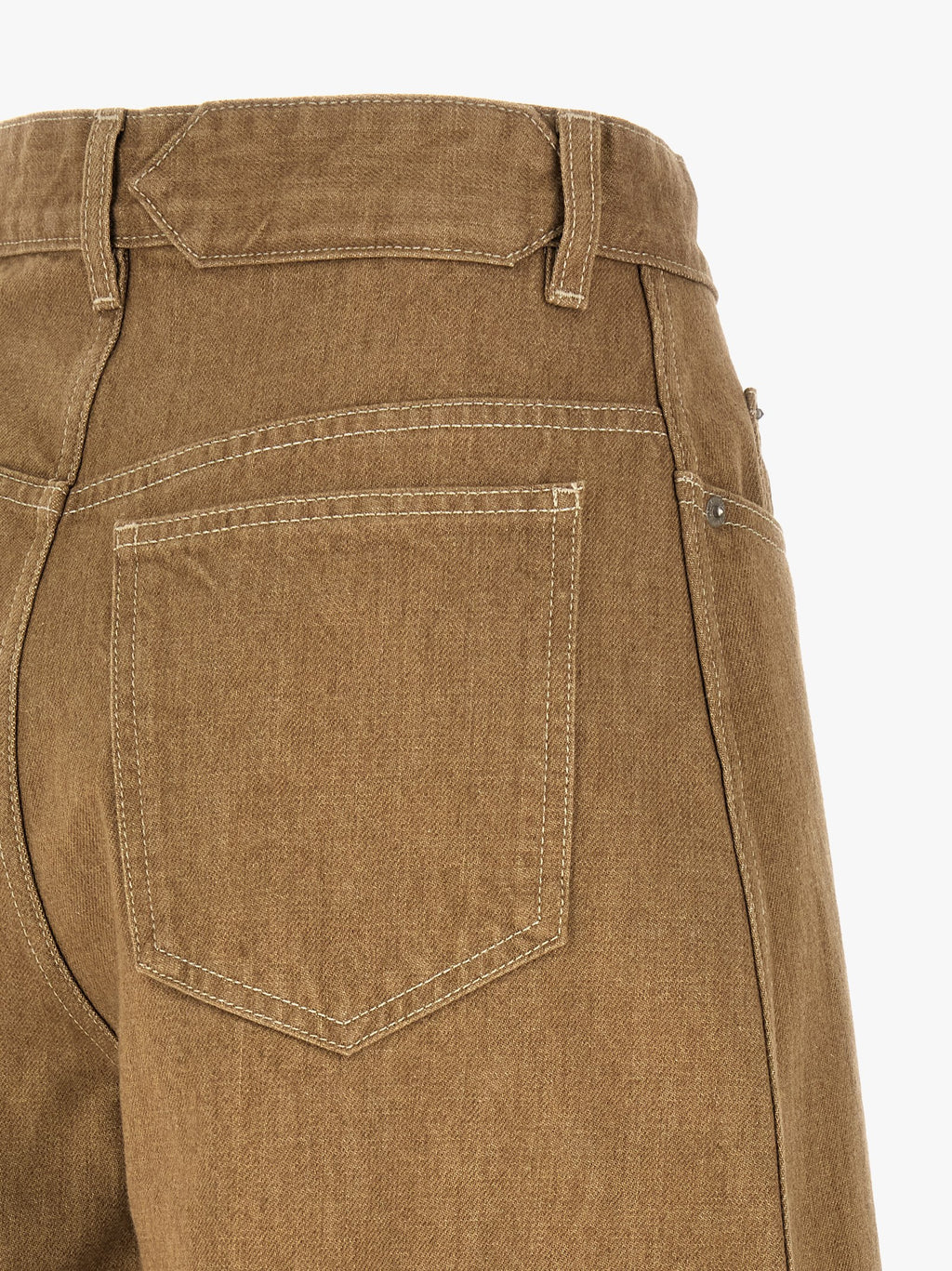 Beige Cotton Jeans Denim