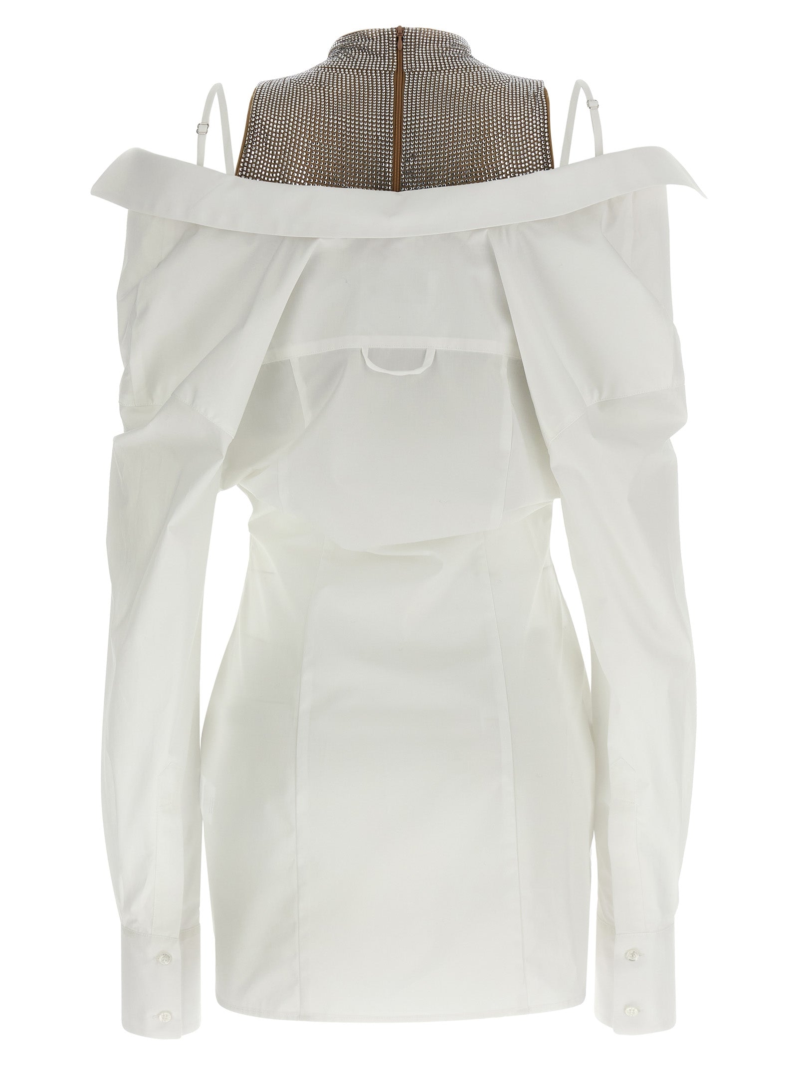 White Cotton Short Dress