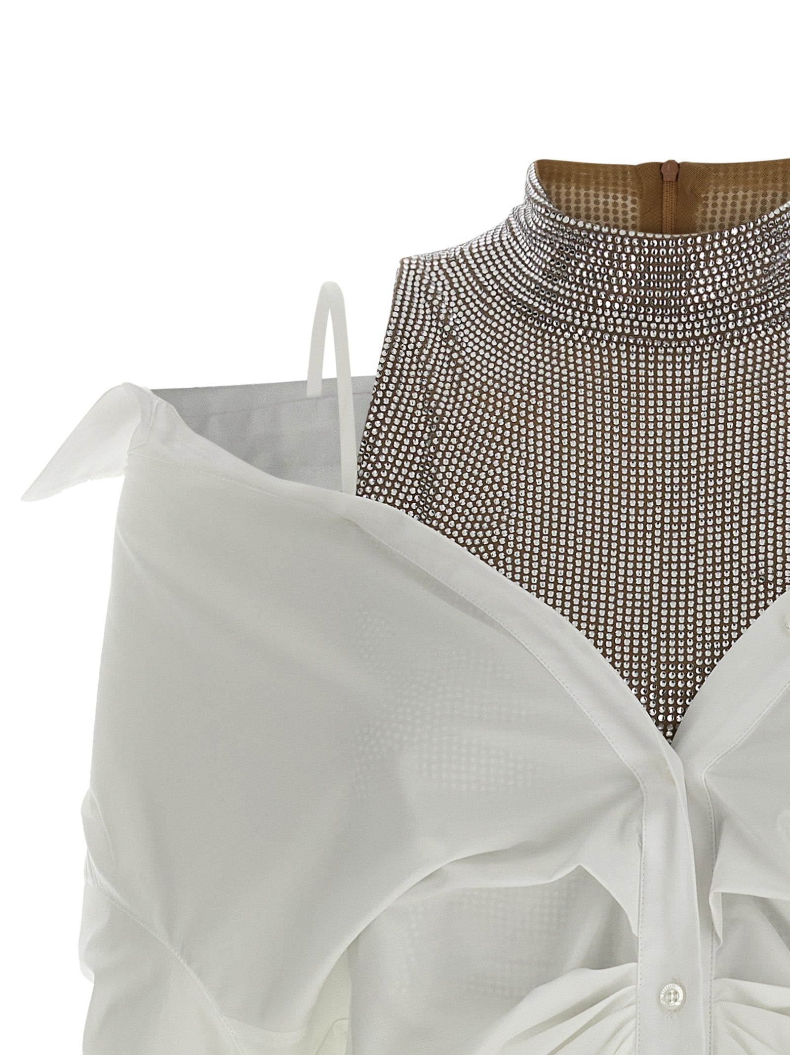 White Cotton Short Dress
