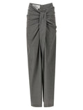 Gray Virgin Wool Dress Pants